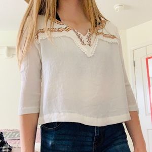 White crop-blouse